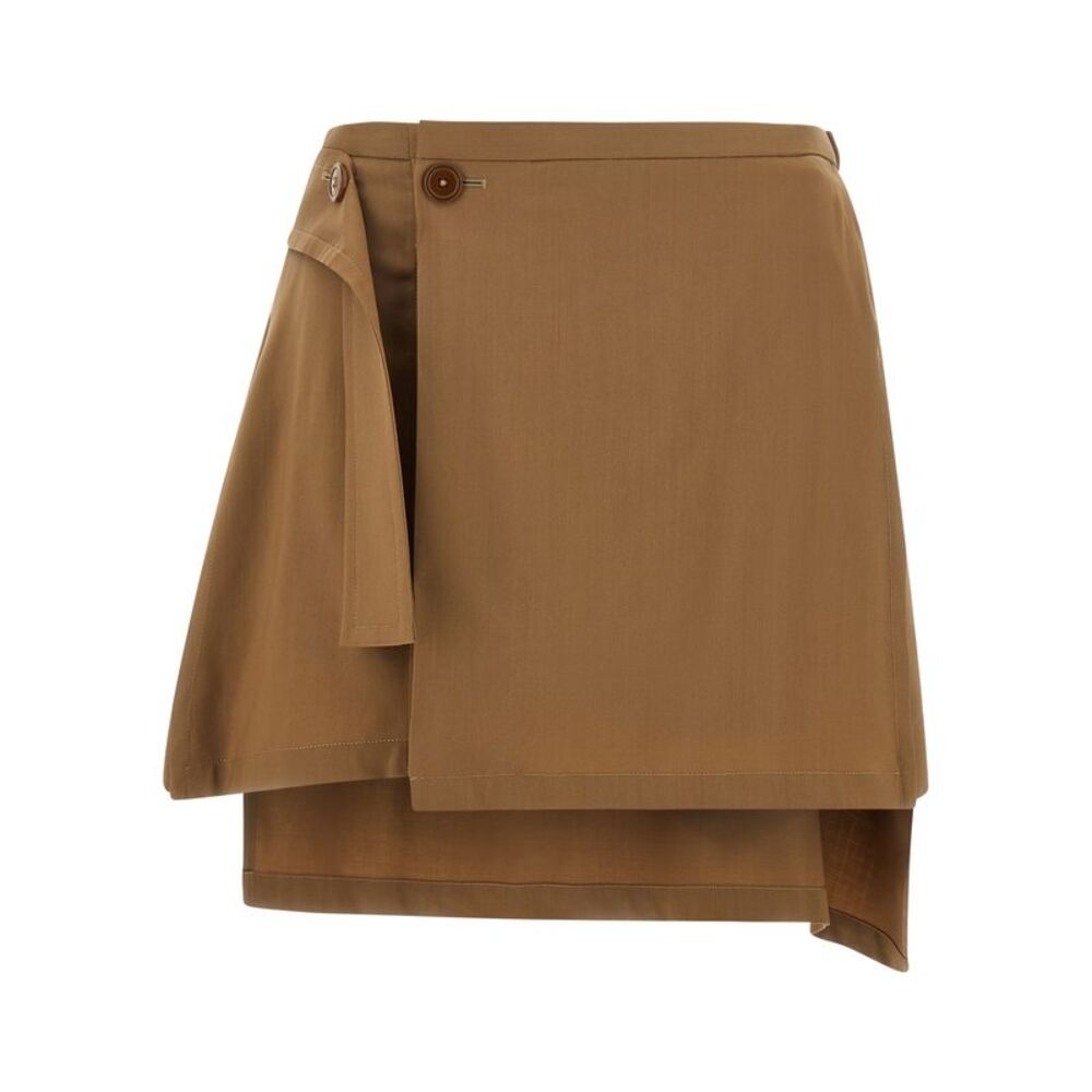 Vivienne Westwood Brown Virgin Wool Long Women's Skirt